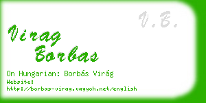 virag borbas business card